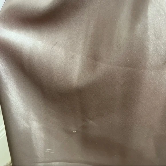 OC by OC Satin Sleeveless V-Neck Floor Length Gown Champagne Sz 12 - Picture 8 of 16